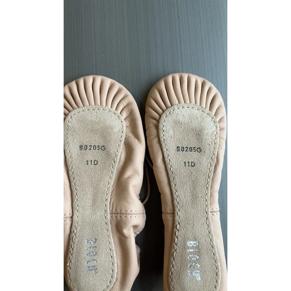 Bloch Childrens Dansoft Pink Leather Ballet Shoes Size 11D NEW